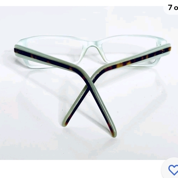 DKNY women's Tortoise Rectangular perscription Frame W Teal Interior Glasses New - Picture 4 of 5